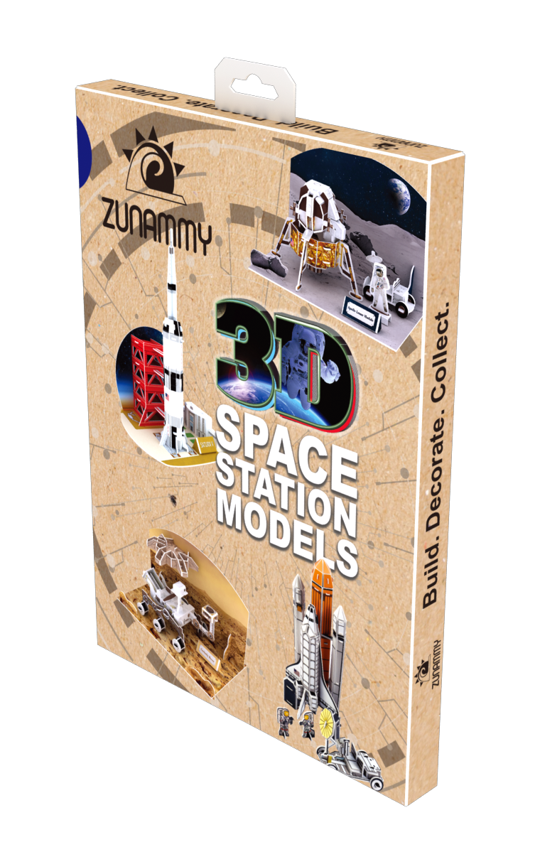 3D Space Station 30-Pieces Puzzle Pop up Models for Kids