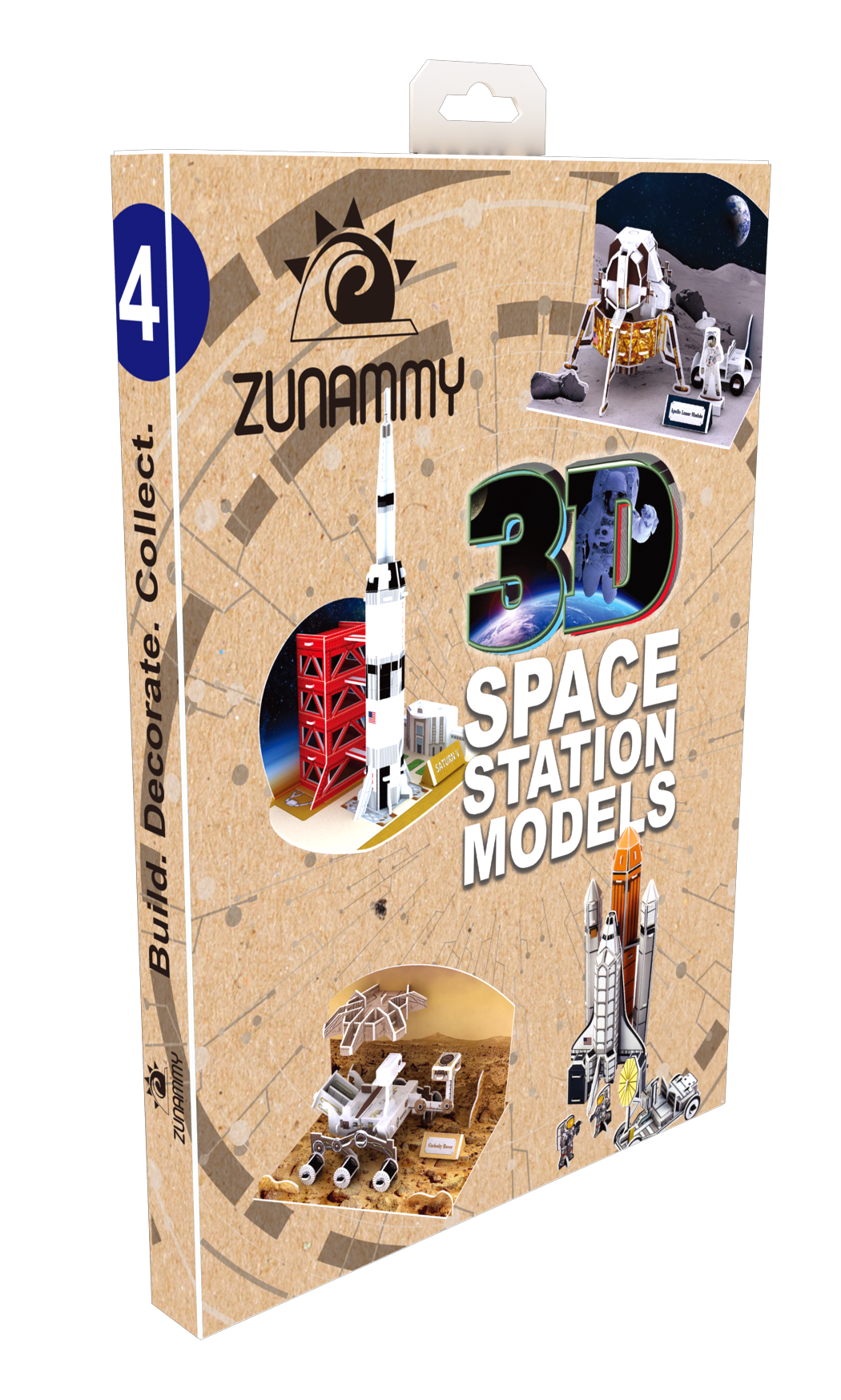 3D Space Station 30-Pieces Puzzle Pop up Models for Kids