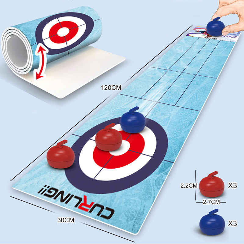 Curling Table Game for Family Party, Curling Boardgame for Kids, Multi Players Indoor Table Game