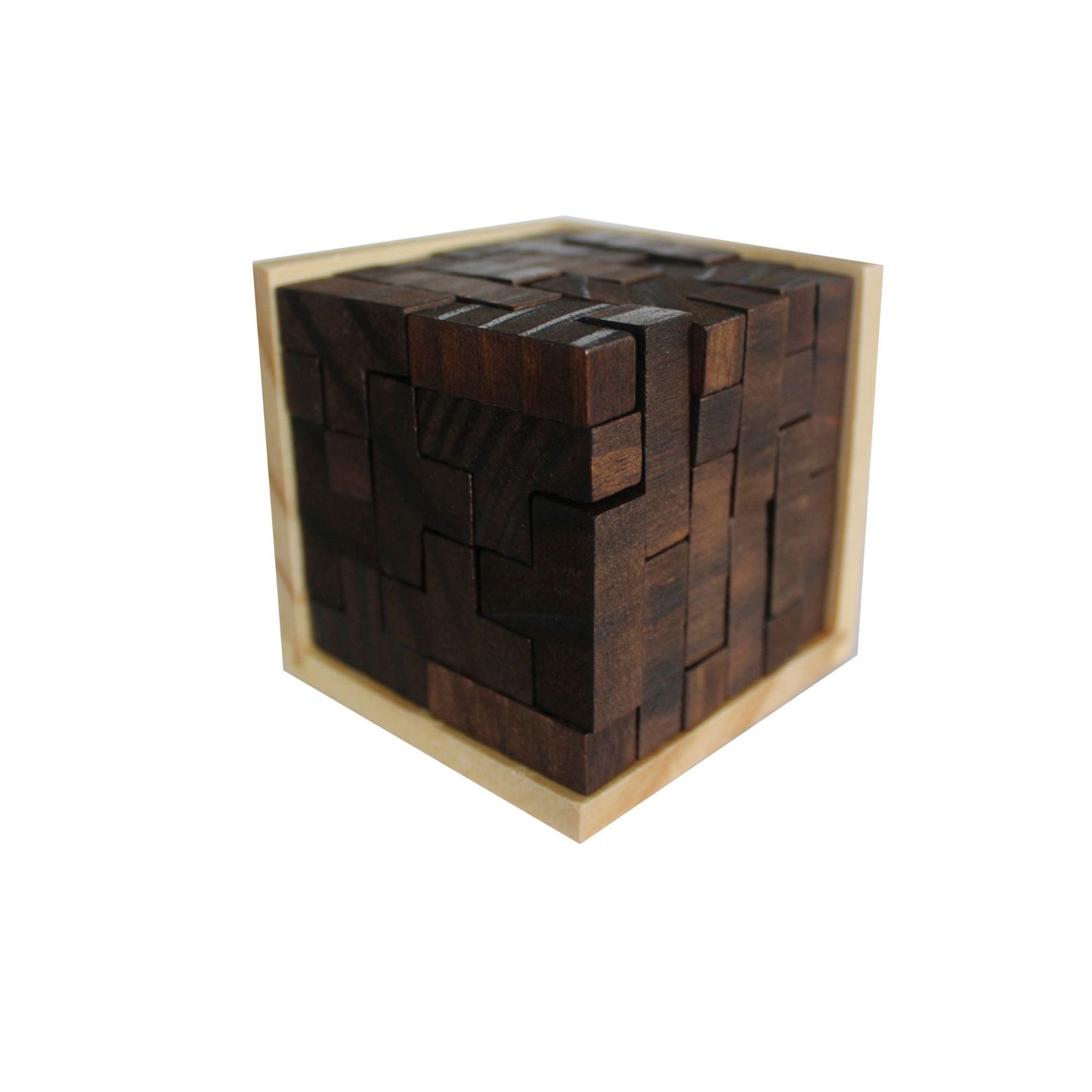 54 Piece Wooden Brain Teaser Puzzle, Educational Toy for Kids
