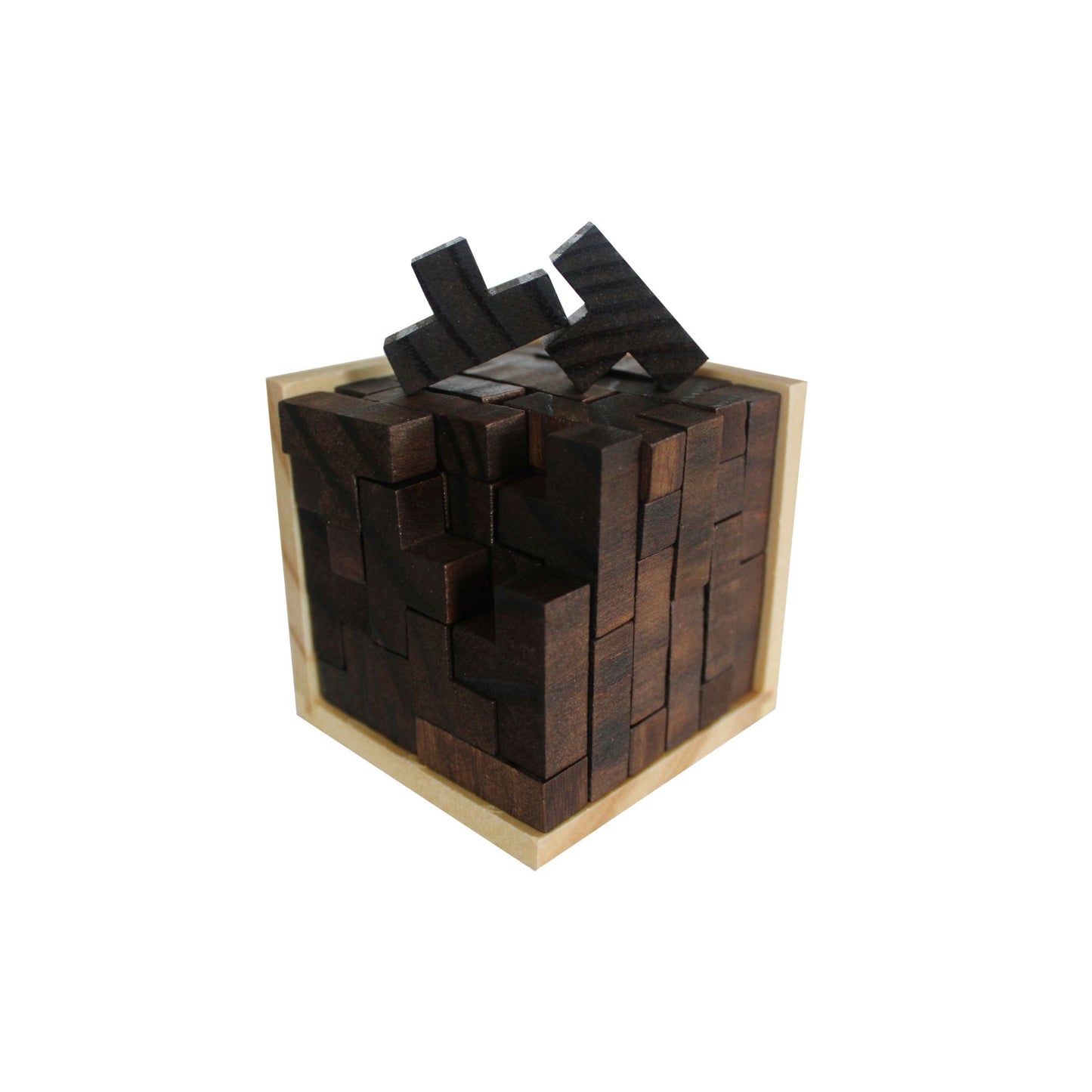 54 Piece Wooden Brain Teaser Puzzle, Educational Toy for Kids