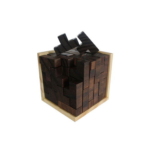 54 Piece Wooden Brain Teaser Puzzle, Educational Toy for Kids