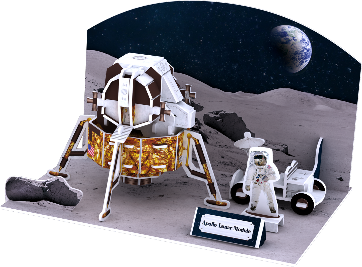 3D Space Station 30-Pieces Puzzle Pop up Models for Kids