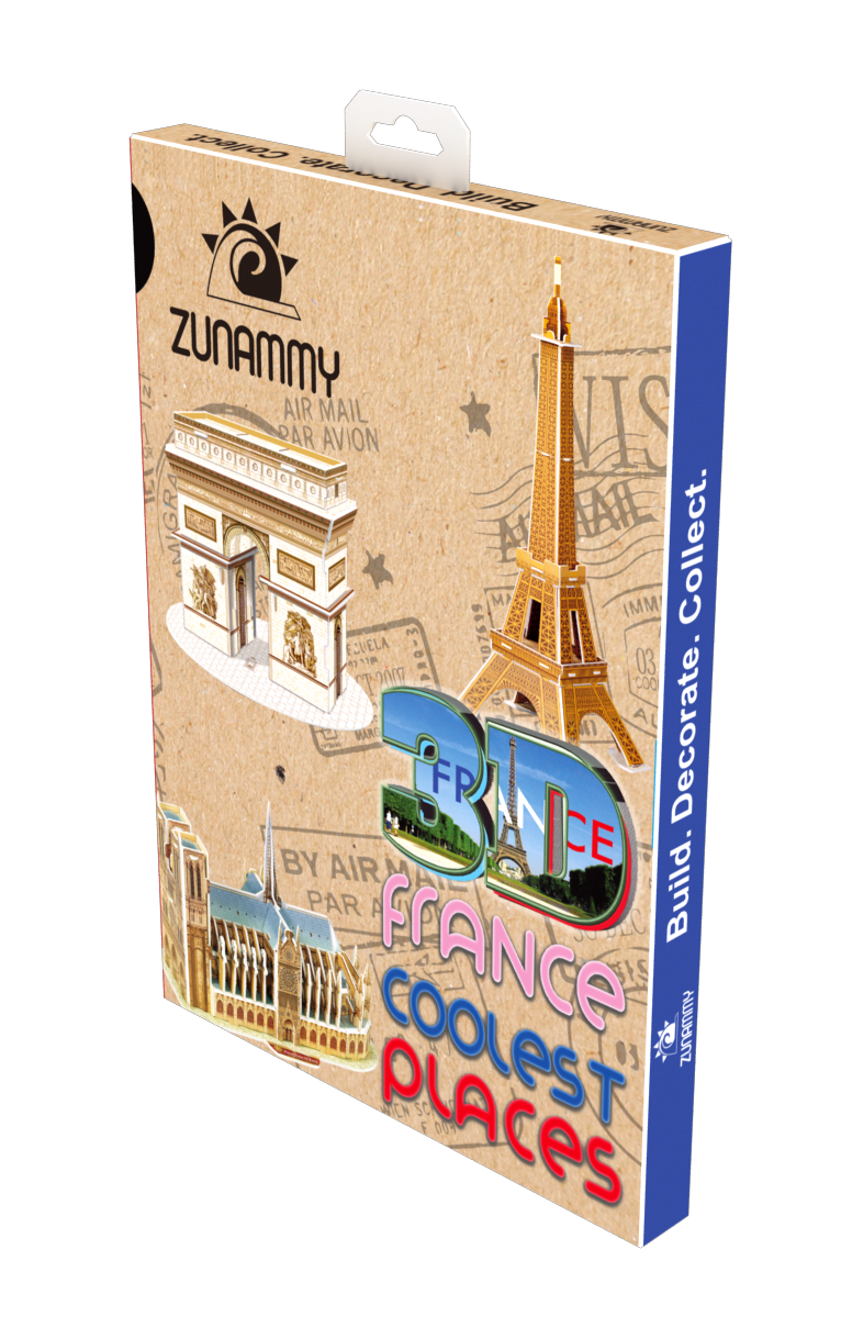 3D France Travel 30-Pieces Puzzle Pop up Models for Kids