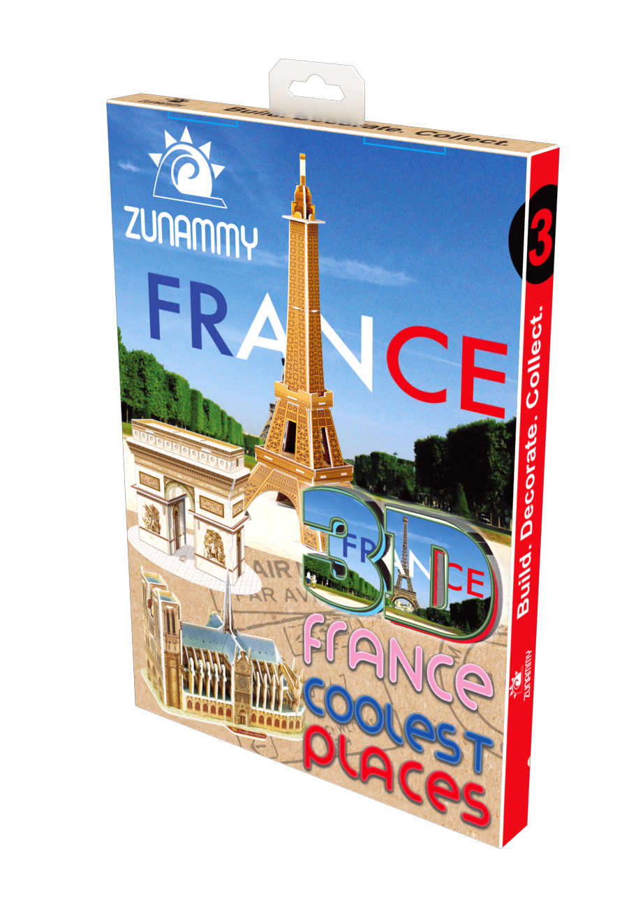 3D France Travel 30-Pieces Puzzle Pop up Models for Kids