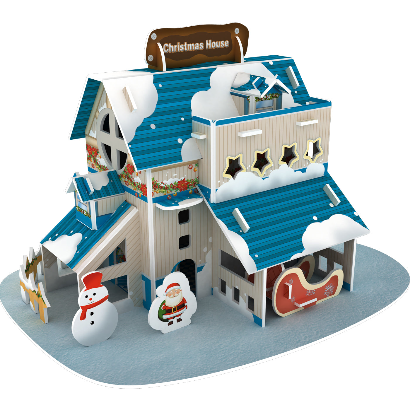 3D Winter Wonderland 30-Pieces Puzzle Pop up Models for Kids