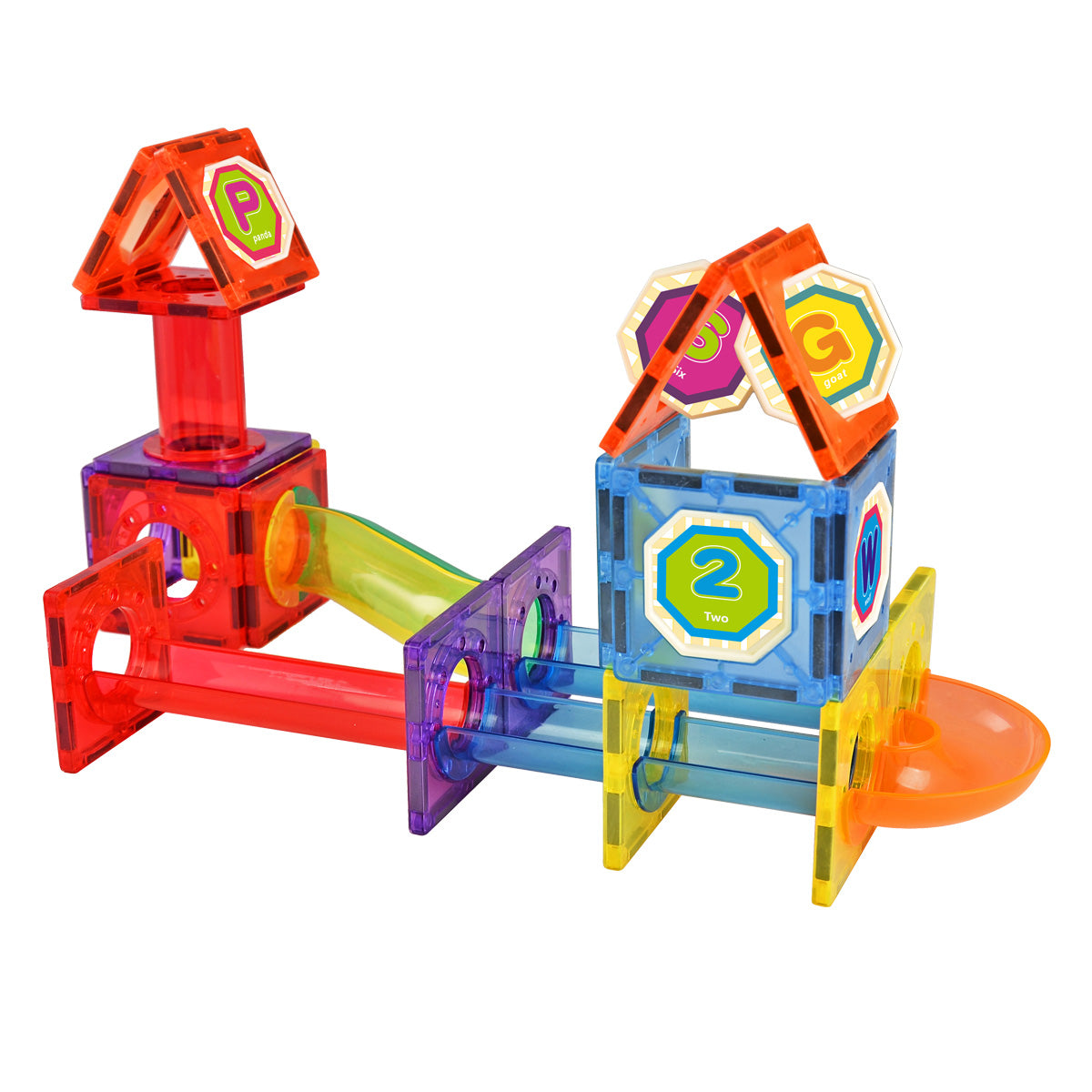 Magnetic Tile Track Forest Adventure Building Block for Kids, 51 Pieces