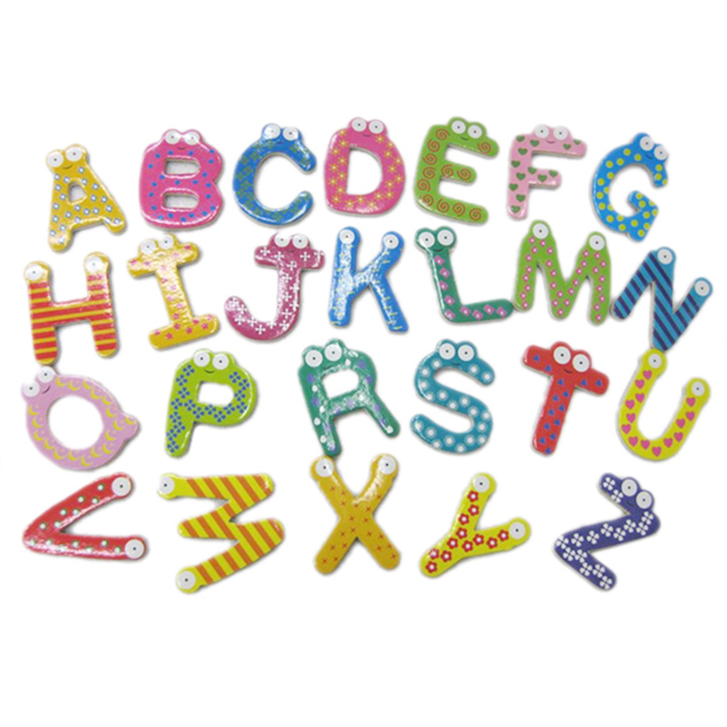 Wooden Magnetic Block with 26 pcs Letters and 15 pcs Number