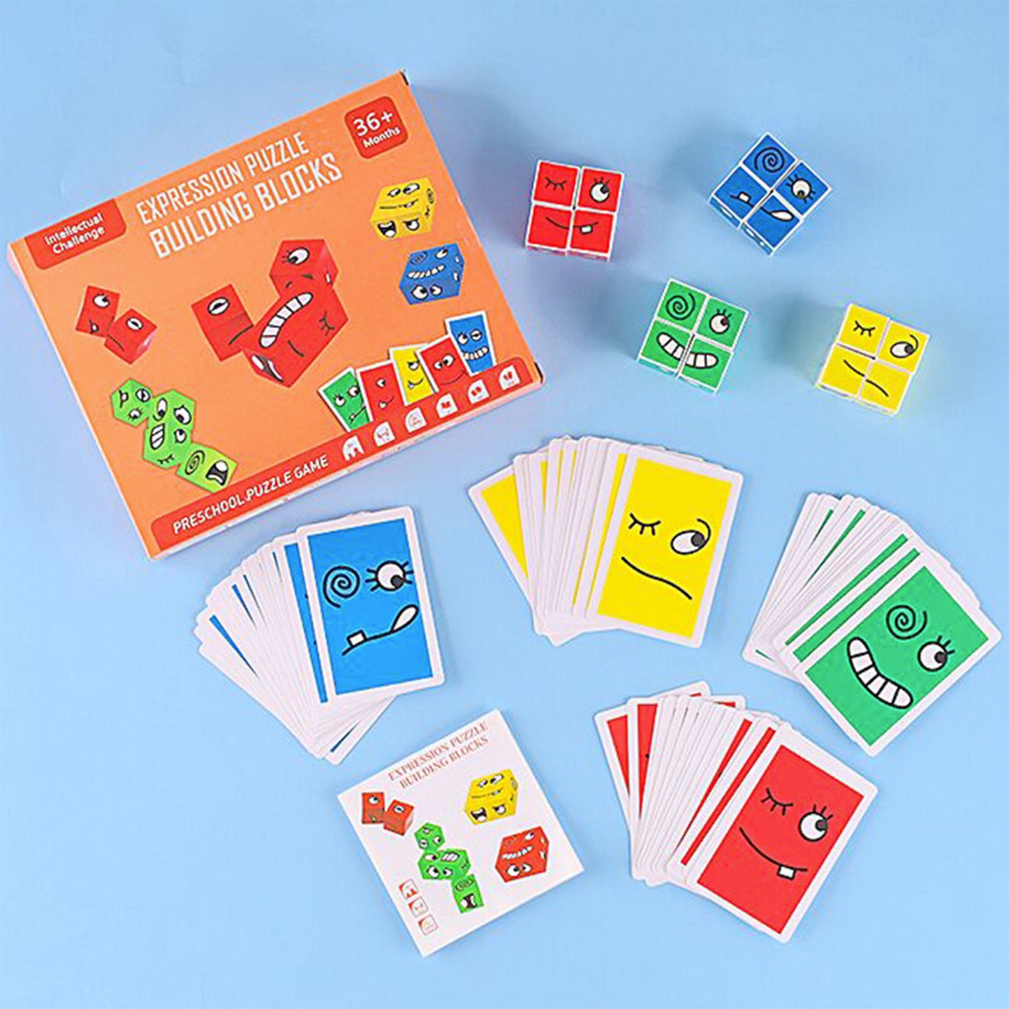 Expressional Matching Block Puzzle Cubes