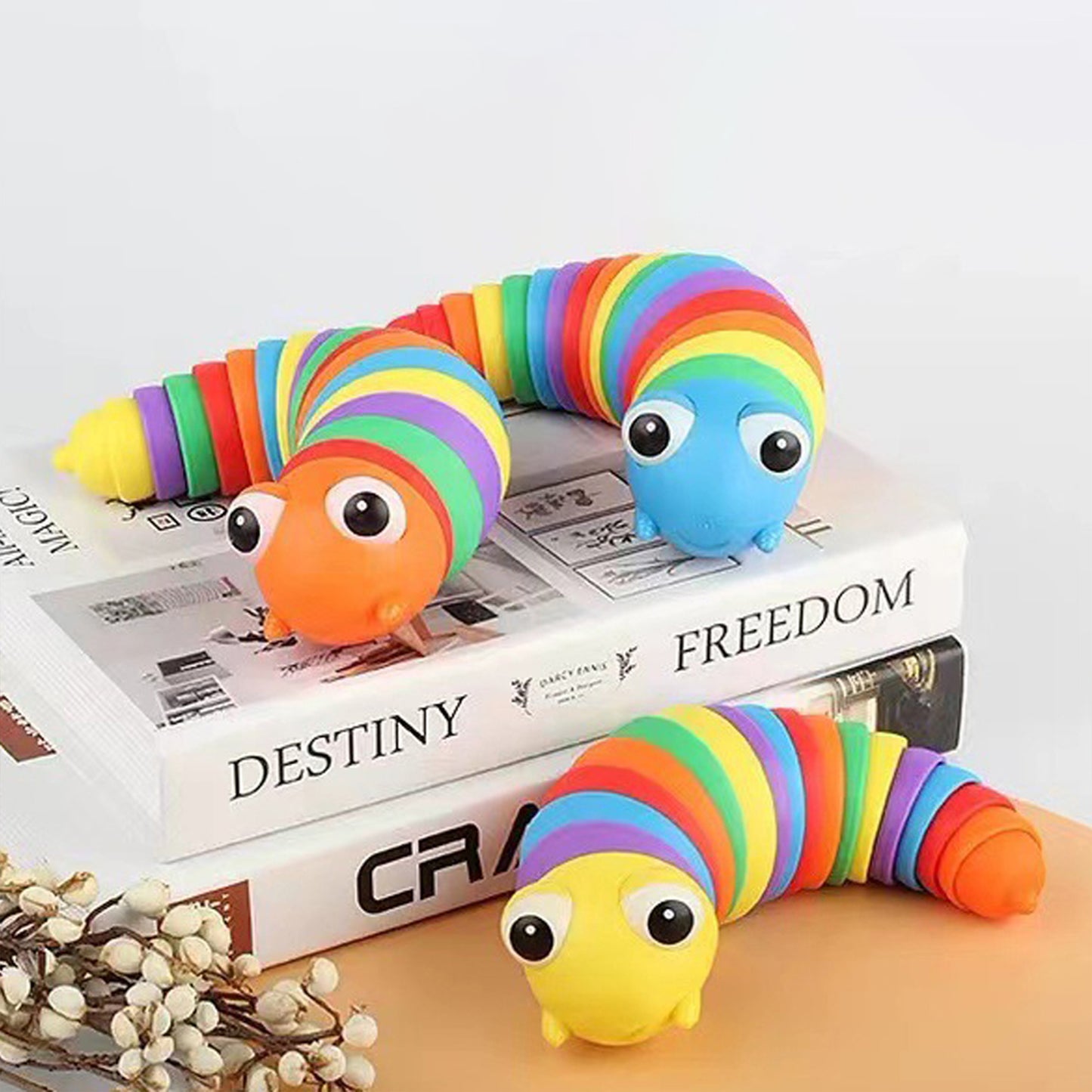 7" Wiggle Sensory Caterpillars Toy, Cute Fidget Toy for Kids & Adult, Toddler Birthday Gifts