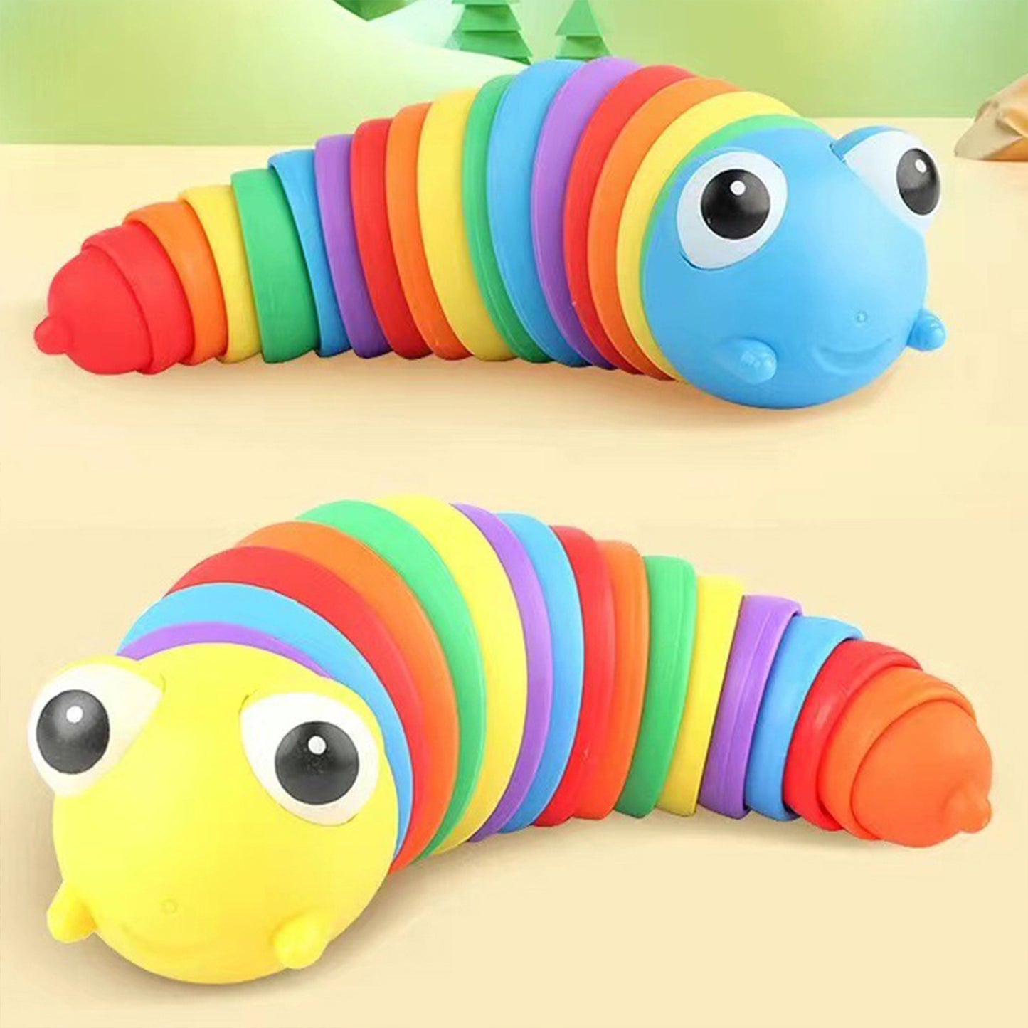 7" Wiggle Sensory Caterpillars Toy, Cute Fidget Toy for Kids & Adult, Toddler Birthday Gifts