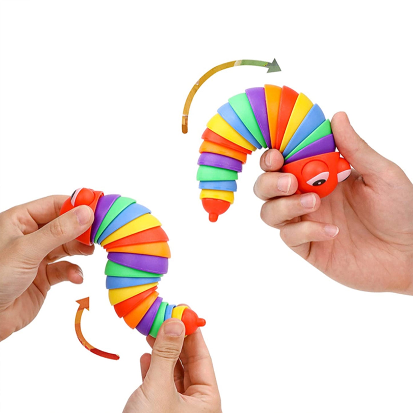 7" Wiggle Sensory Caterpillars Toy, Cute Fidget Toy for Kids & Adult, Toddler Birthday Gifts