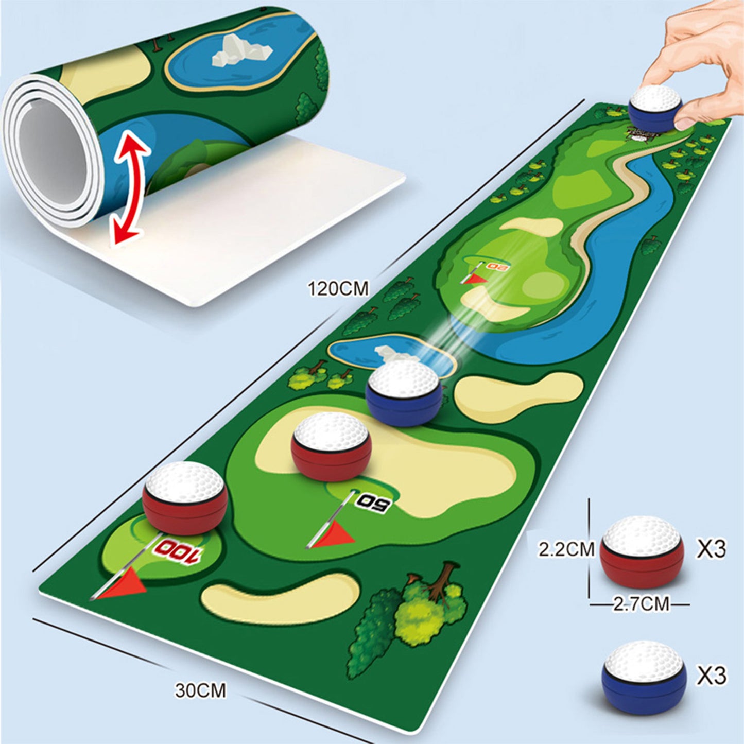 Golf Sports Competition Table Game for Family Party, Golf Boardgame for Kids, Multi Players Indoor Sports Table Game