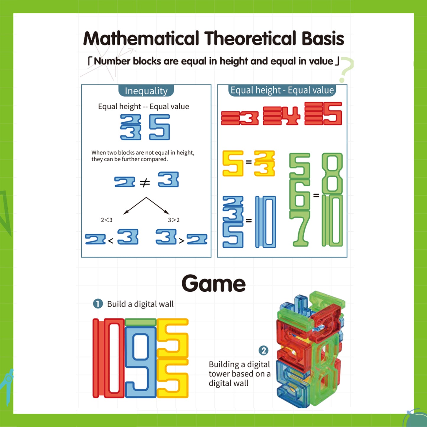 140-Piece Set of Transparent Number Tiles for Early Education and Countless Games with Storage Bin