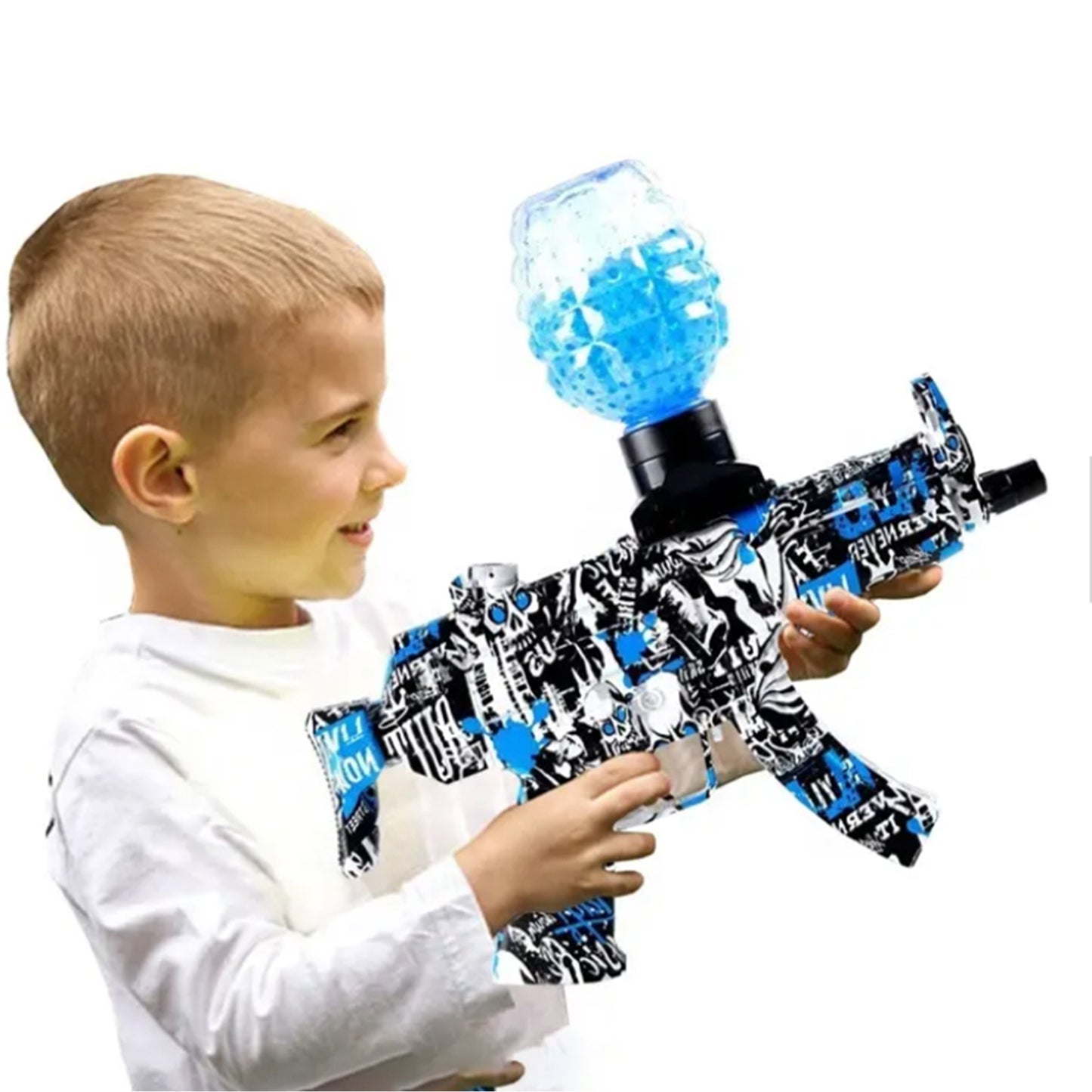Water Bead & Dart Blaster - Includes 5000 Water Beads, 10 Suction Darts, Goggles