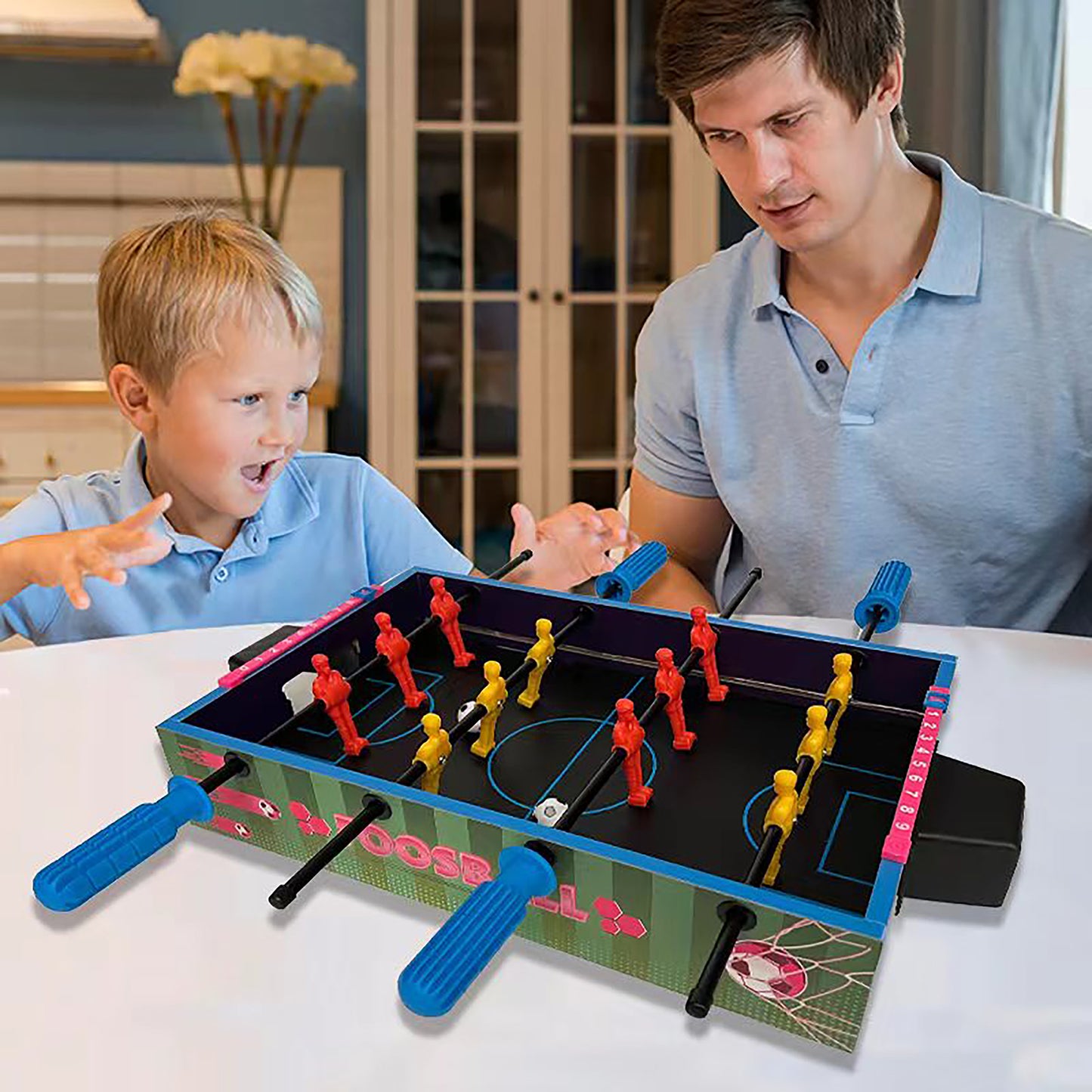 Football/Soccer Game Toy with LED Light, 2 Players Party Game