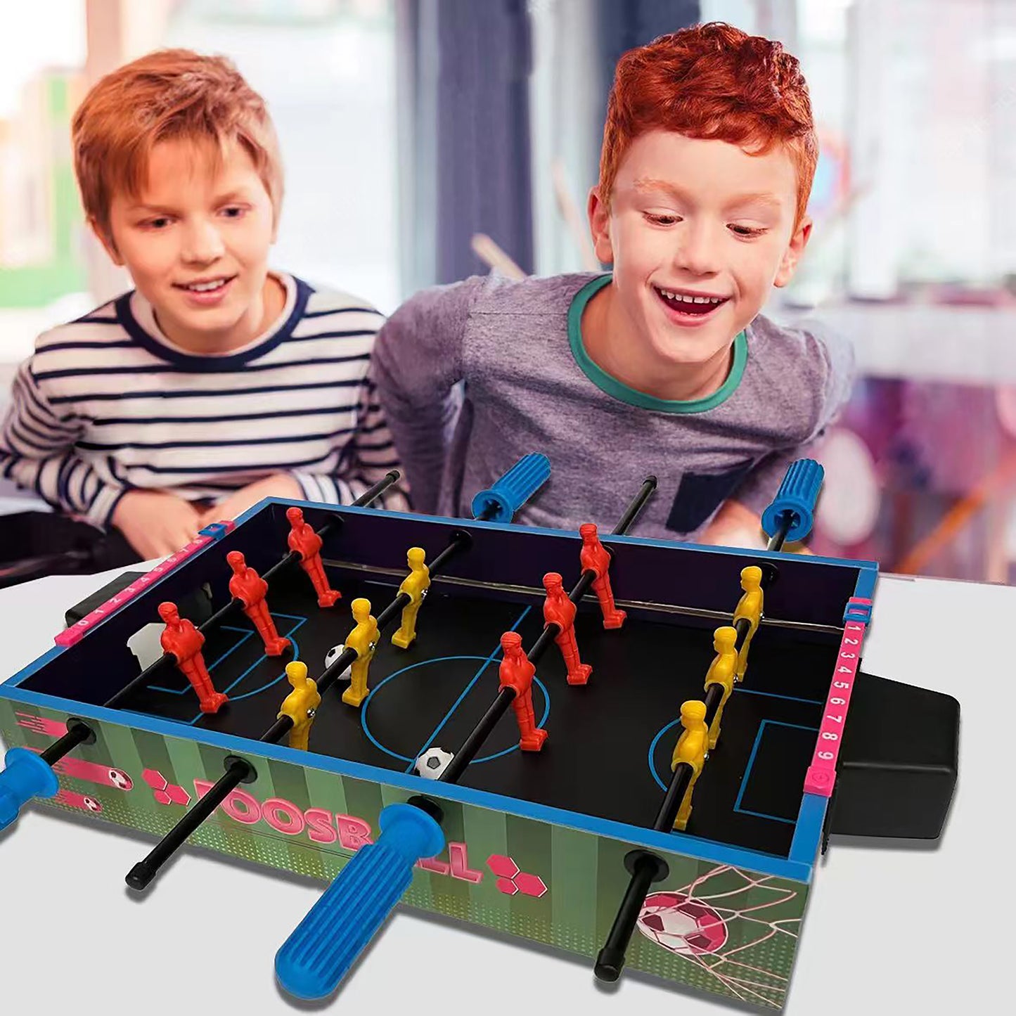 Football/Soccer Game Toy with LED Light, 2 Players Party Game