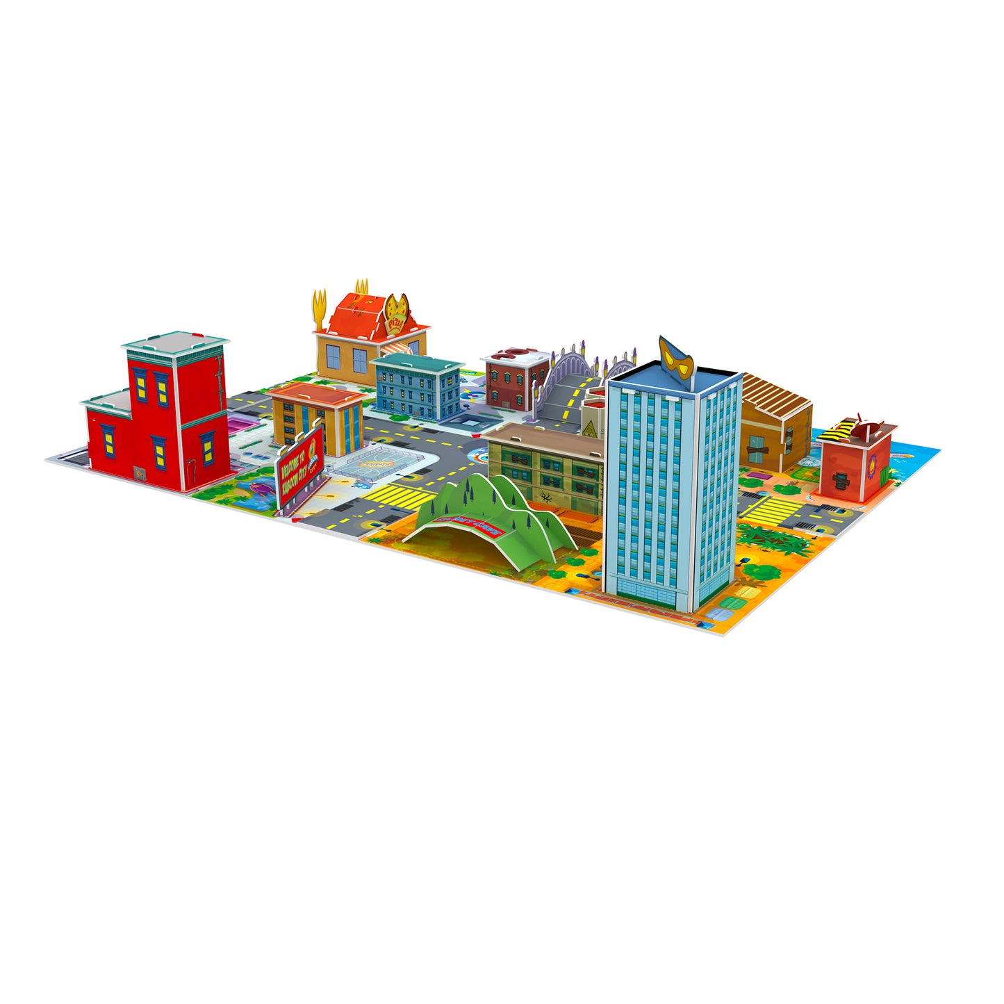 Super Things Rivals of Kaboom City 3D Puzzle, 51 Pieces Glow-In-The-Dark Building Puzzple