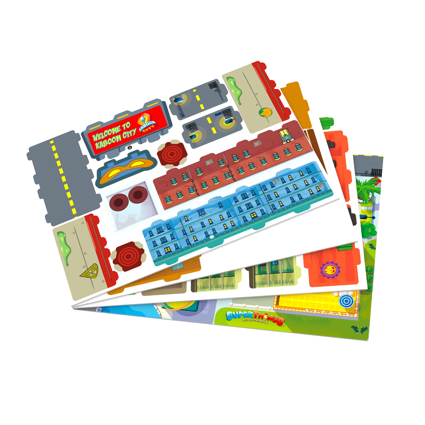 Super Things Rivals of Kaboom City 3D Puzzle, 51 Pieces Glow-In-The-Dark Building Puzzple