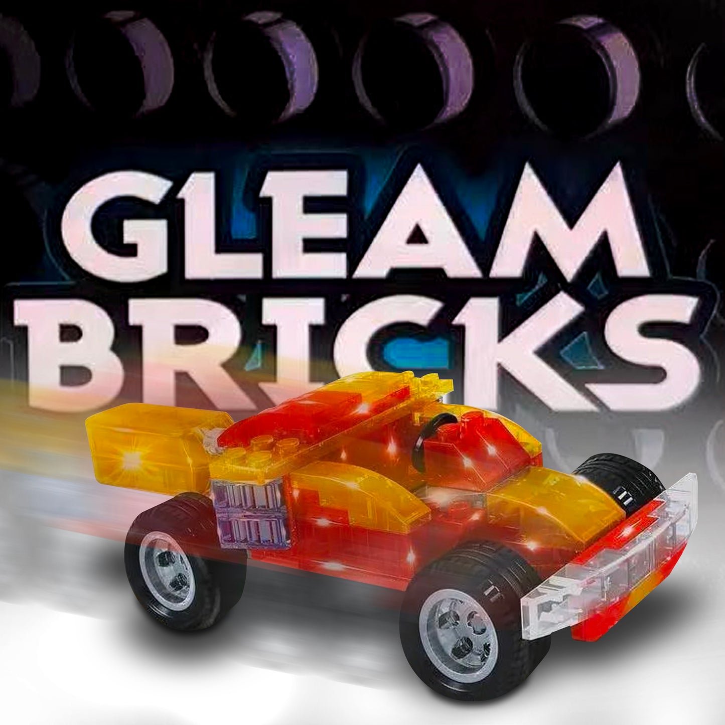 Gleam Bricks 94 Pieces 3 in 1 Race Car Model Toy for 6+ Aged Kids
