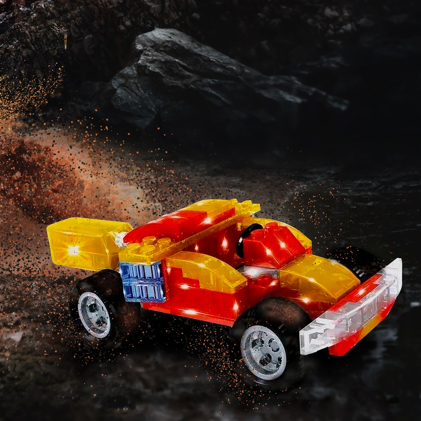 Gleam Bricks 94 Pieces 3 in 1 Race Car Model Toy for 6+ Aged Kids