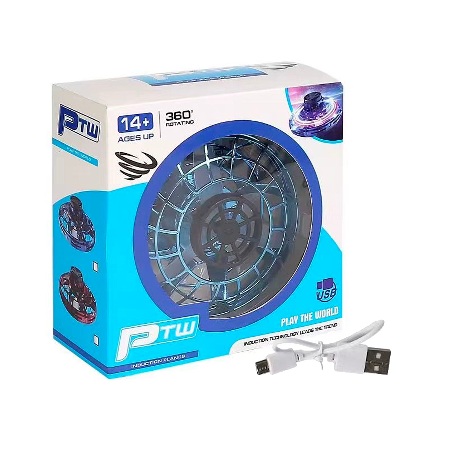 Flying Mini UFO Toy for Kids with RGB Lights, USB Fast Charging Flying Ball Creative Toy