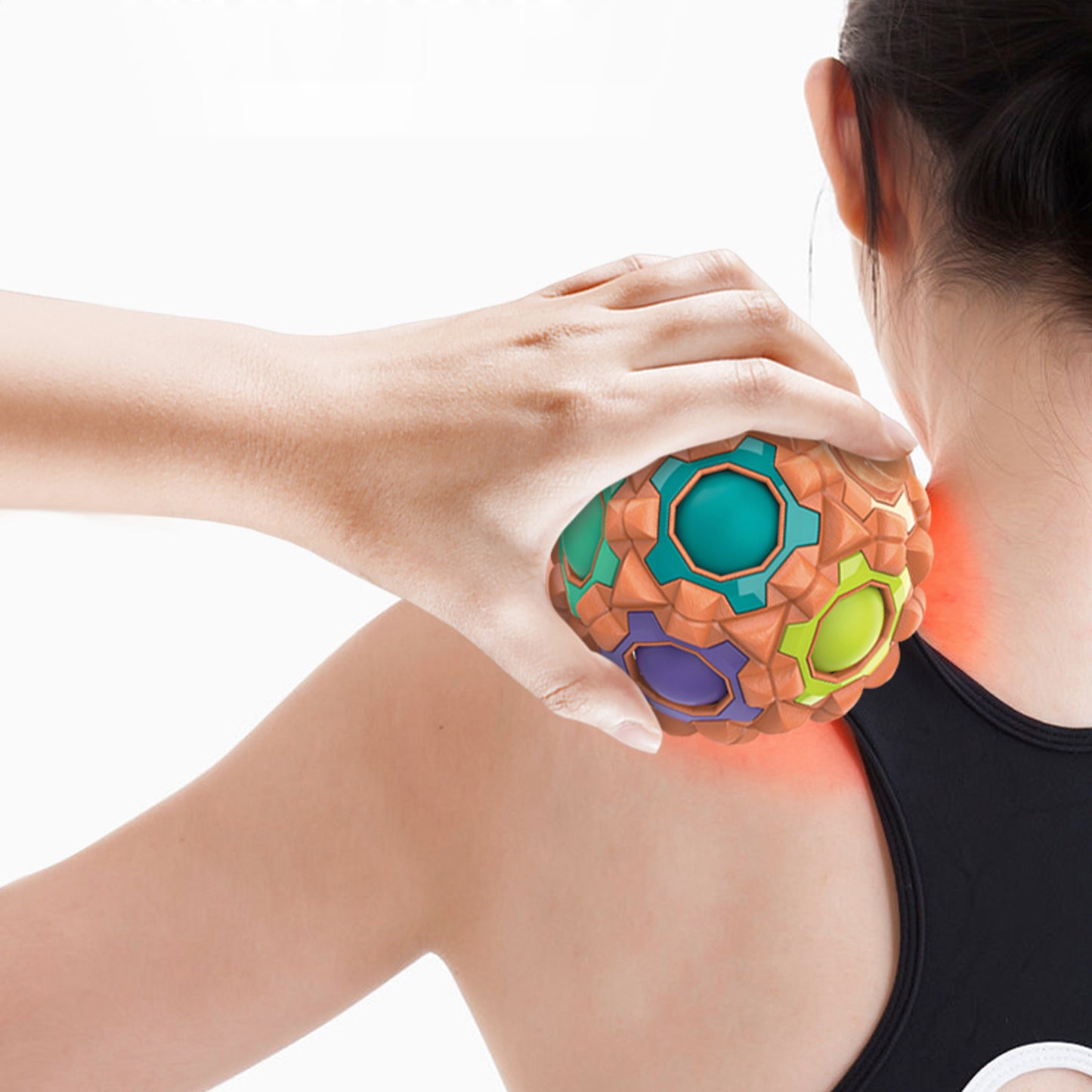 Finger Top Puzzle Ball Spinner with Double Clutch