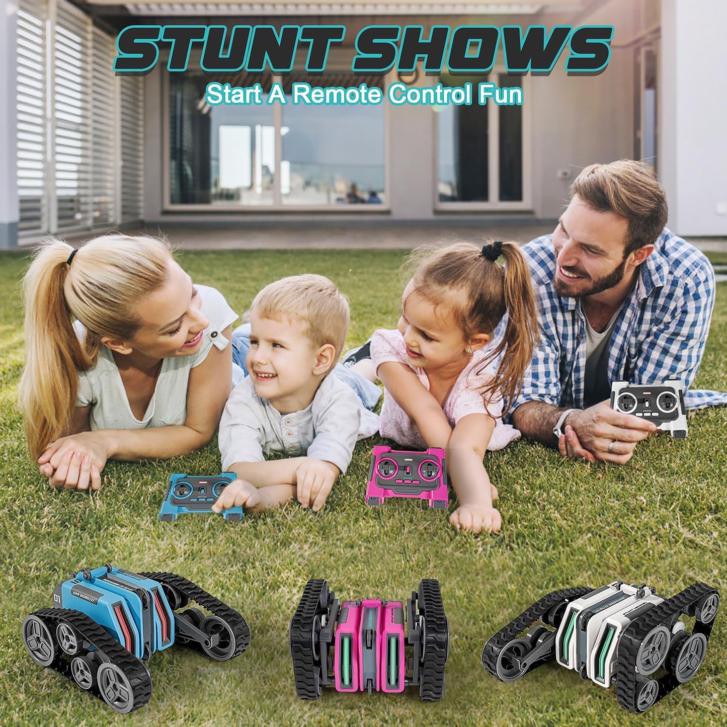 Remote Control Radio-controlled Car, 360 Angles Driving Double-Sided Stunt Car with Rotating Lights, Birthday Gift for Kids