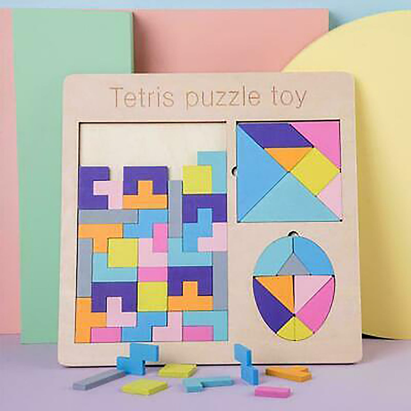 3 in 1 Tengram Wooden Board Learning Puzzle for Kids