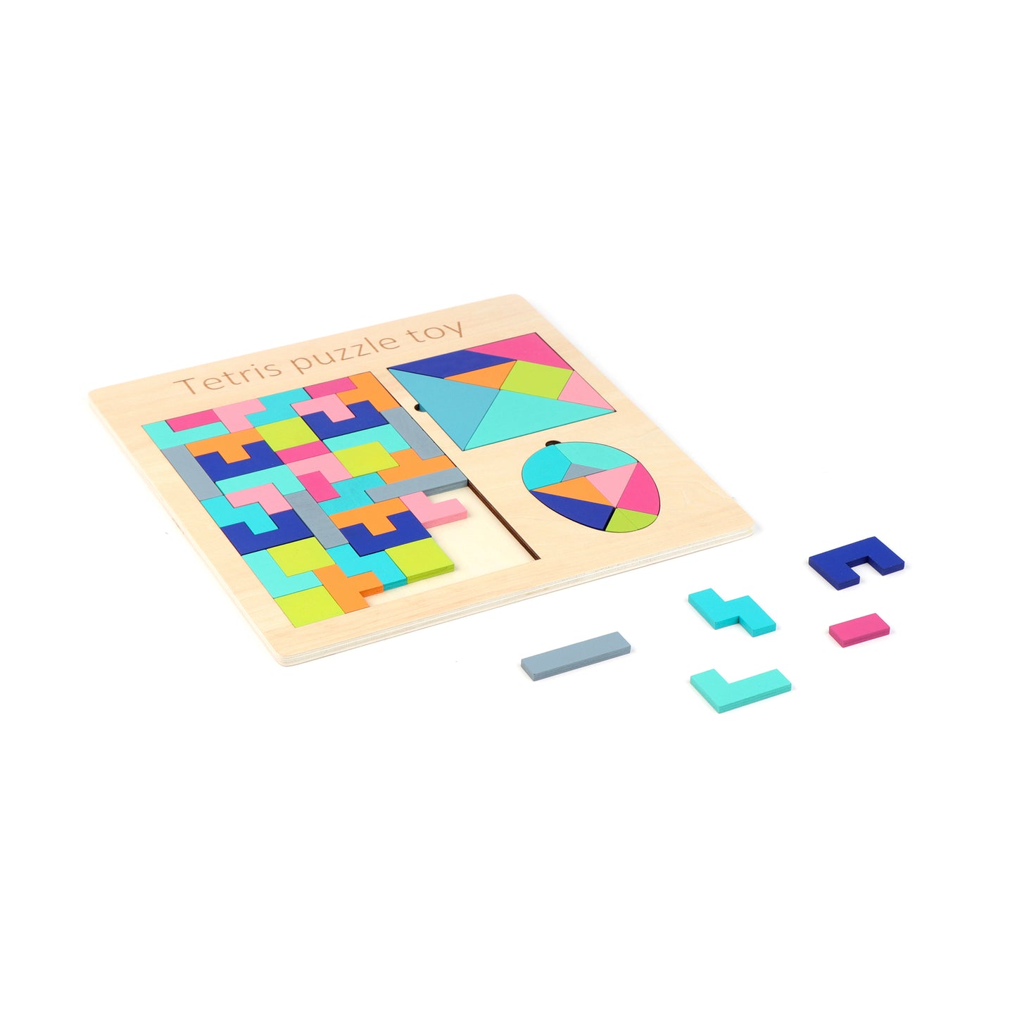 3 in 1 Tengram Wooden Board Learning Puzzle for Kids