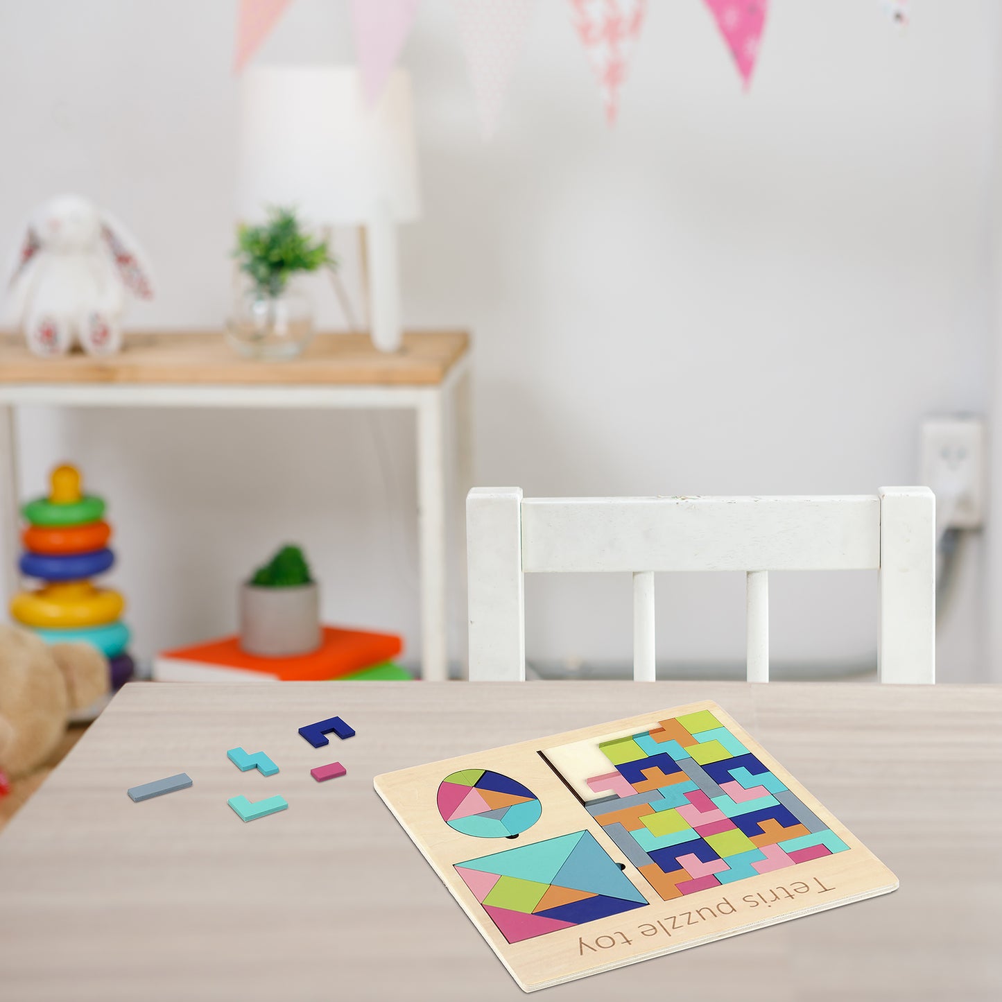 3 in 1 Tengram Wooden Board Learning Puzzle for Kids