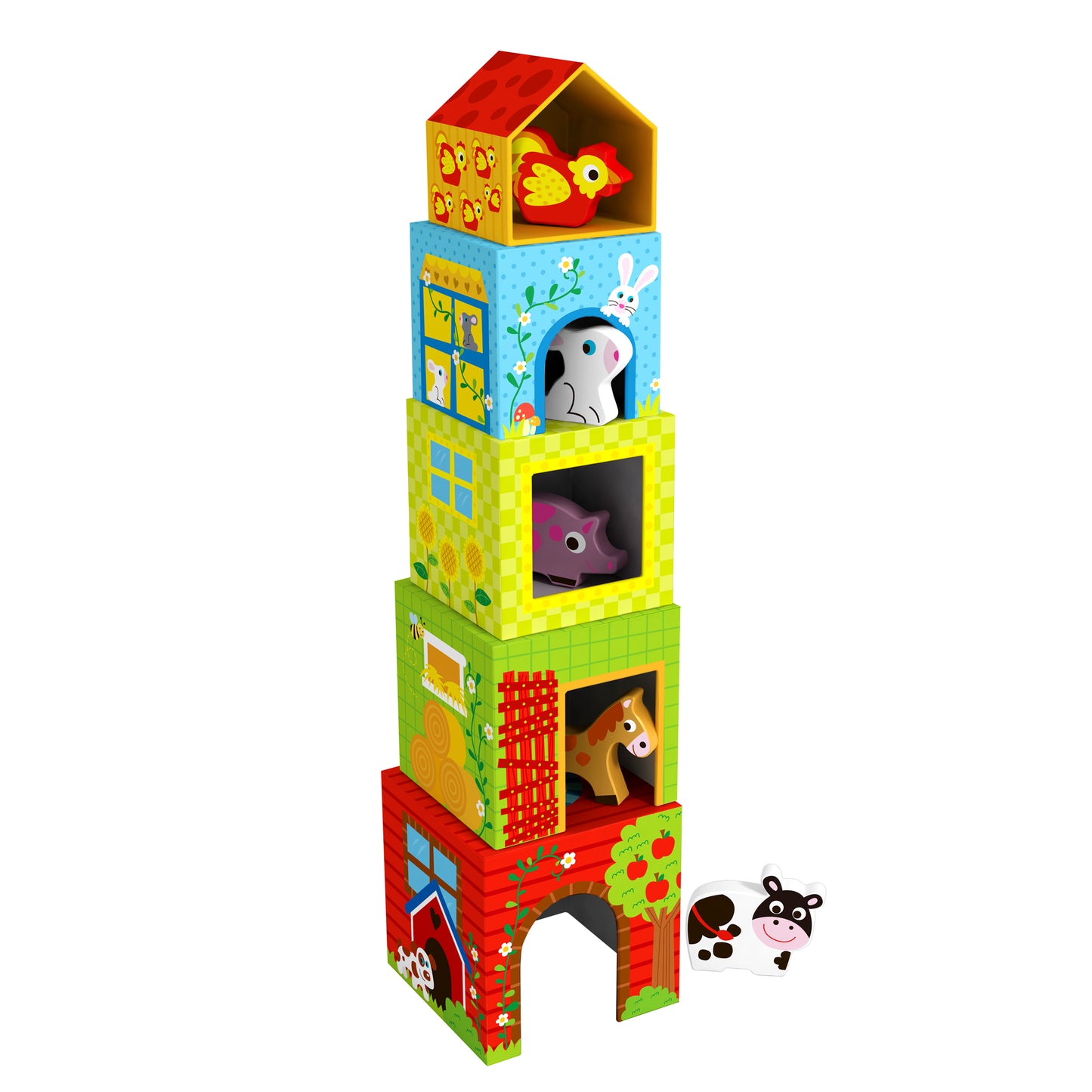 Colorful Nesting Box Farm
