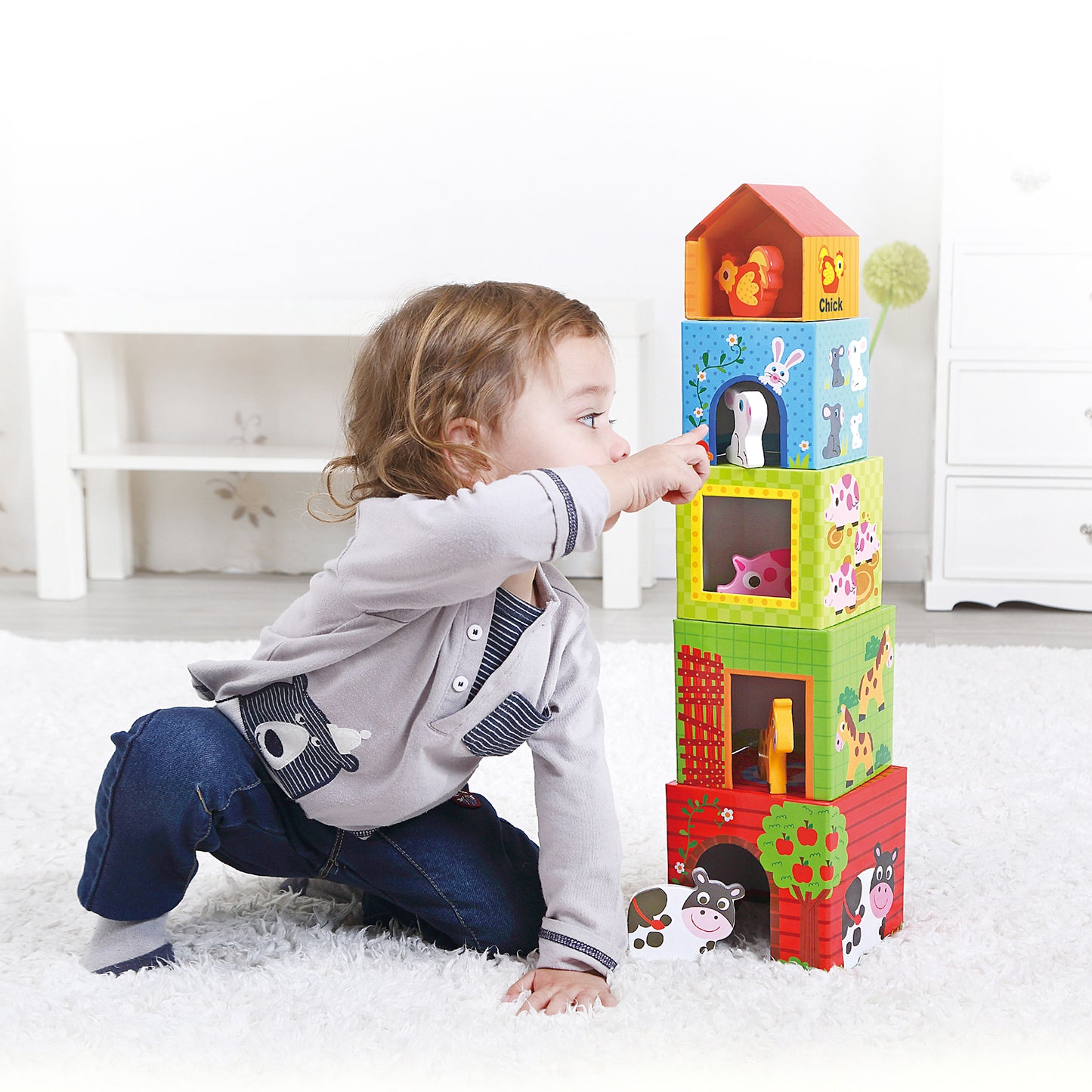 Colorful Nesting Box Farm