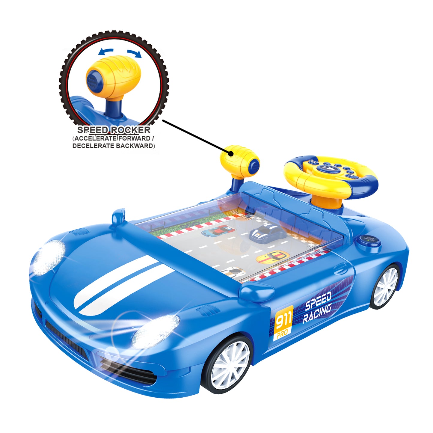 Electric Multifunction Steering Wheel Car Toy