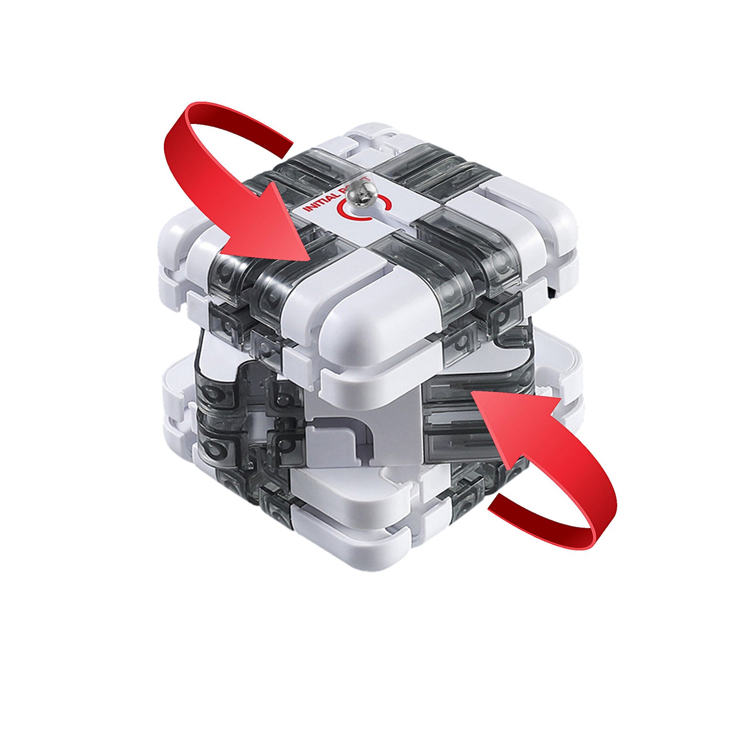 3D Spinning Marble Maze Cube Puzzle