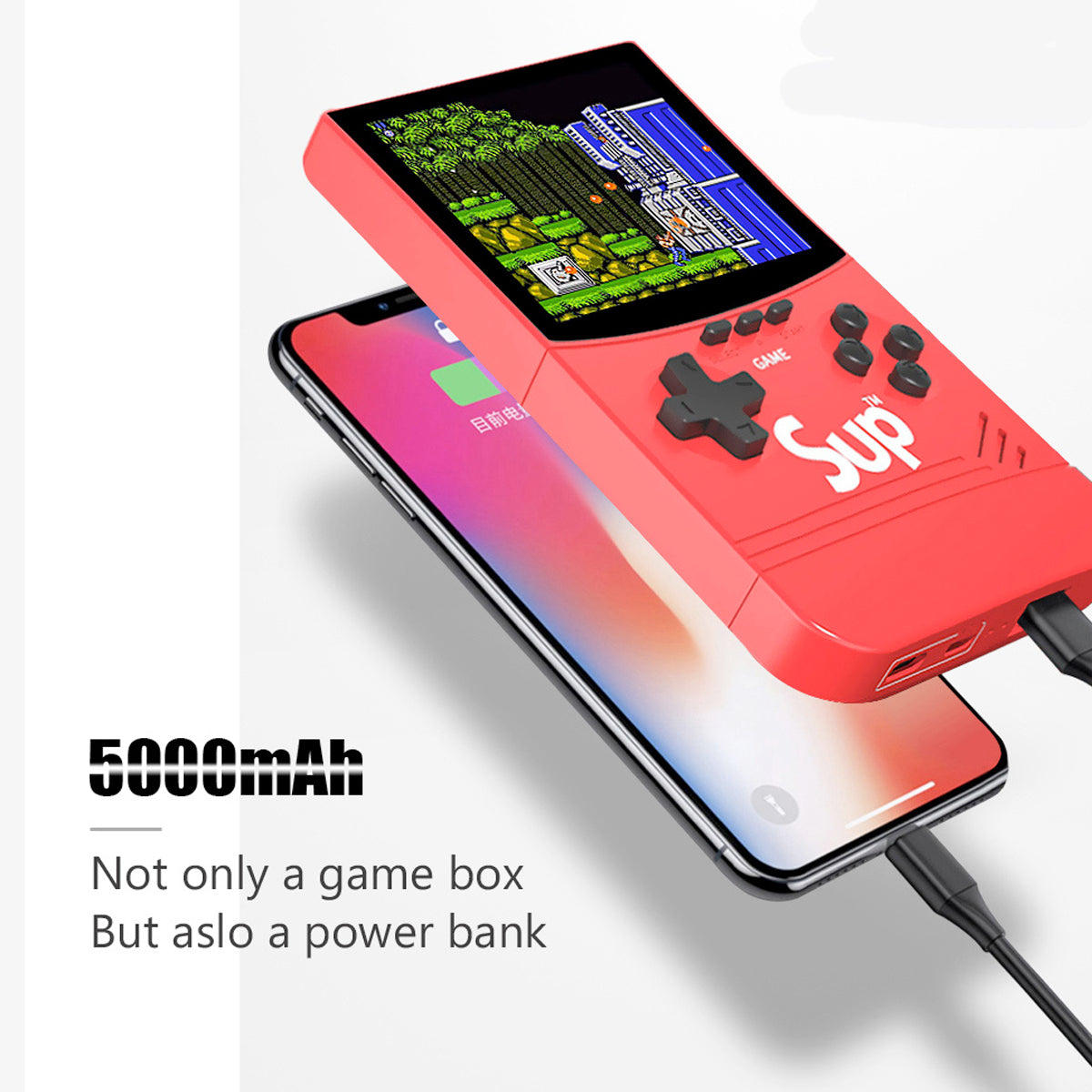 500 Retro Classic Handheld Video Games Game Console with Power Bank