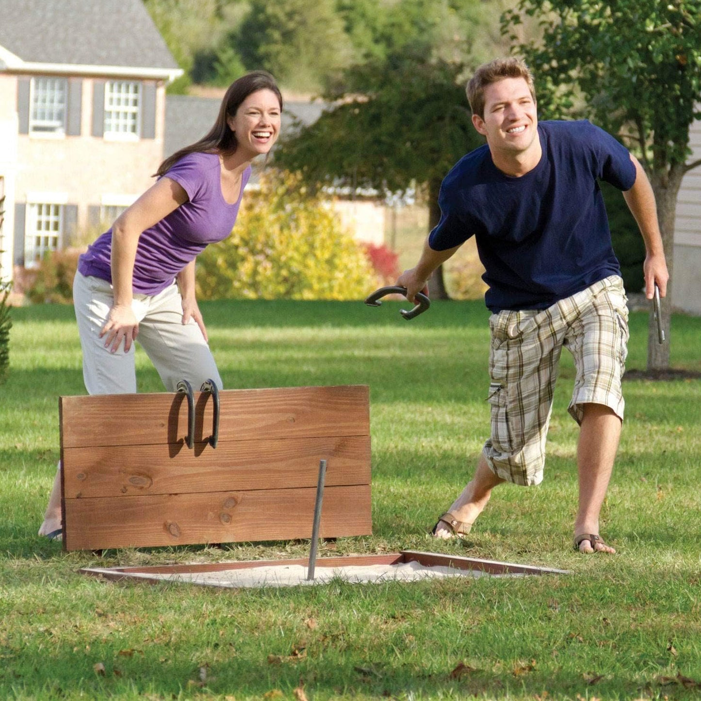 Metal Horseshoes Set with Carrying Case