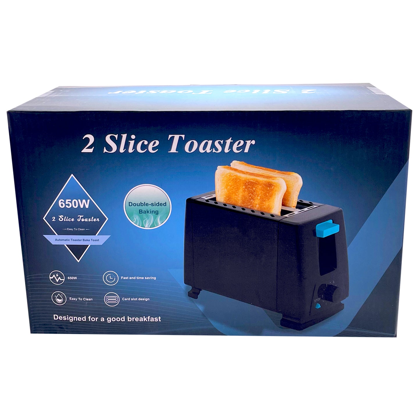 Compact 2 Slice Toaster with 6 Shade Settings