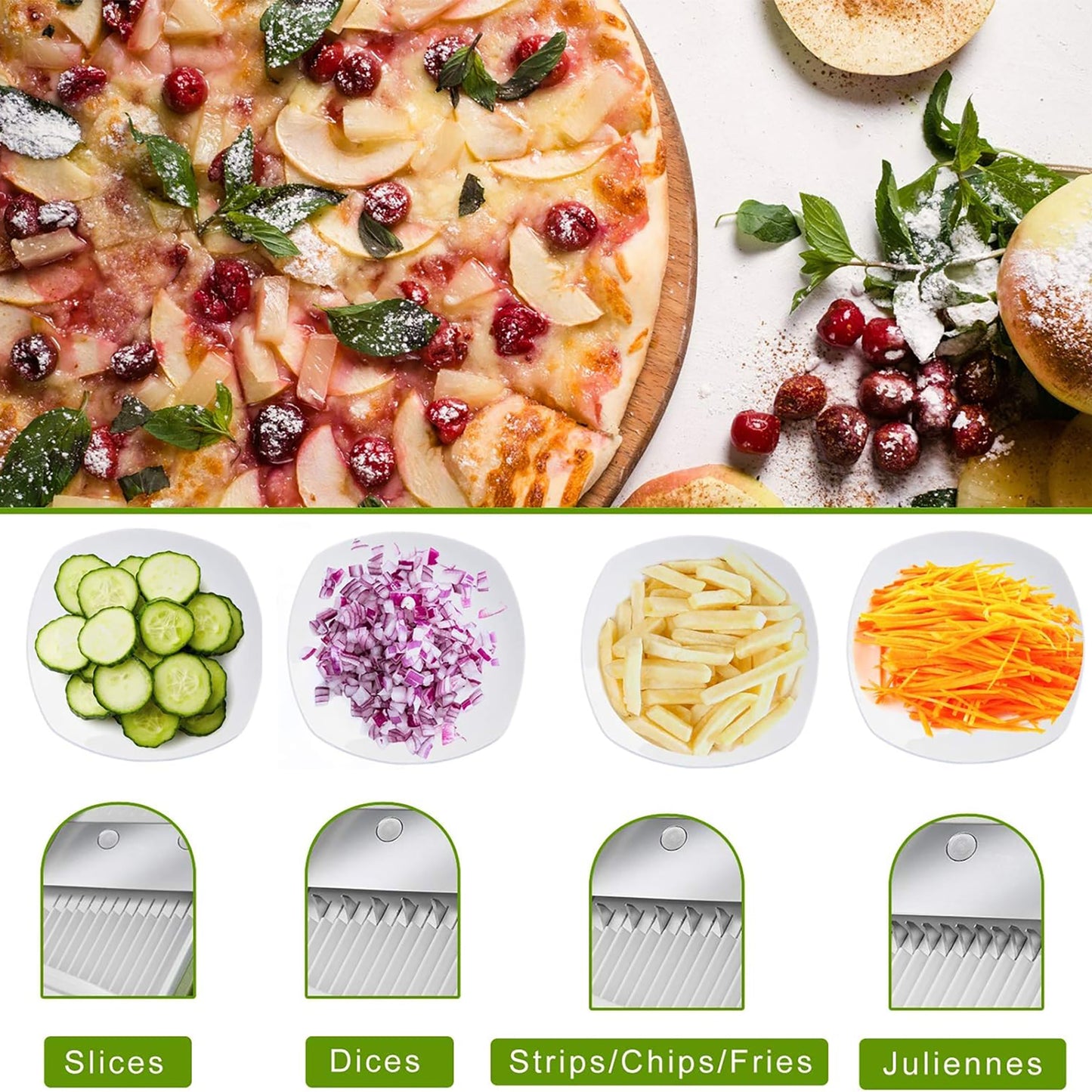 Multifunctional Manual Vegetable Slicer with 30 Different Cuts
