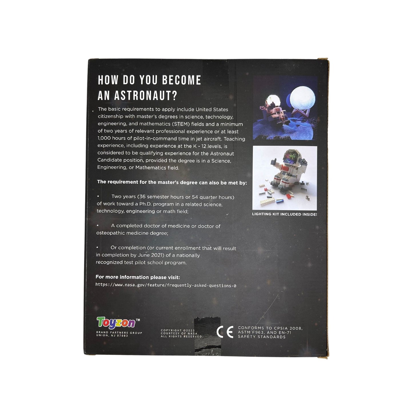 NASA's Space Anomaly Astronaut Mini Block Set  828 piece + LED Light Up