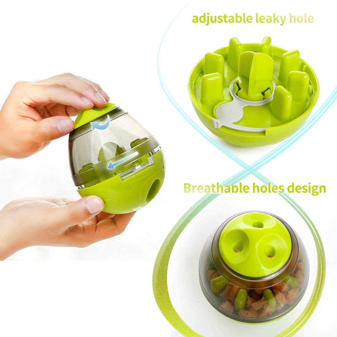 Interactive Pet Food Treat Dispenser, Feeding and Training Exercise Toy for Dogs