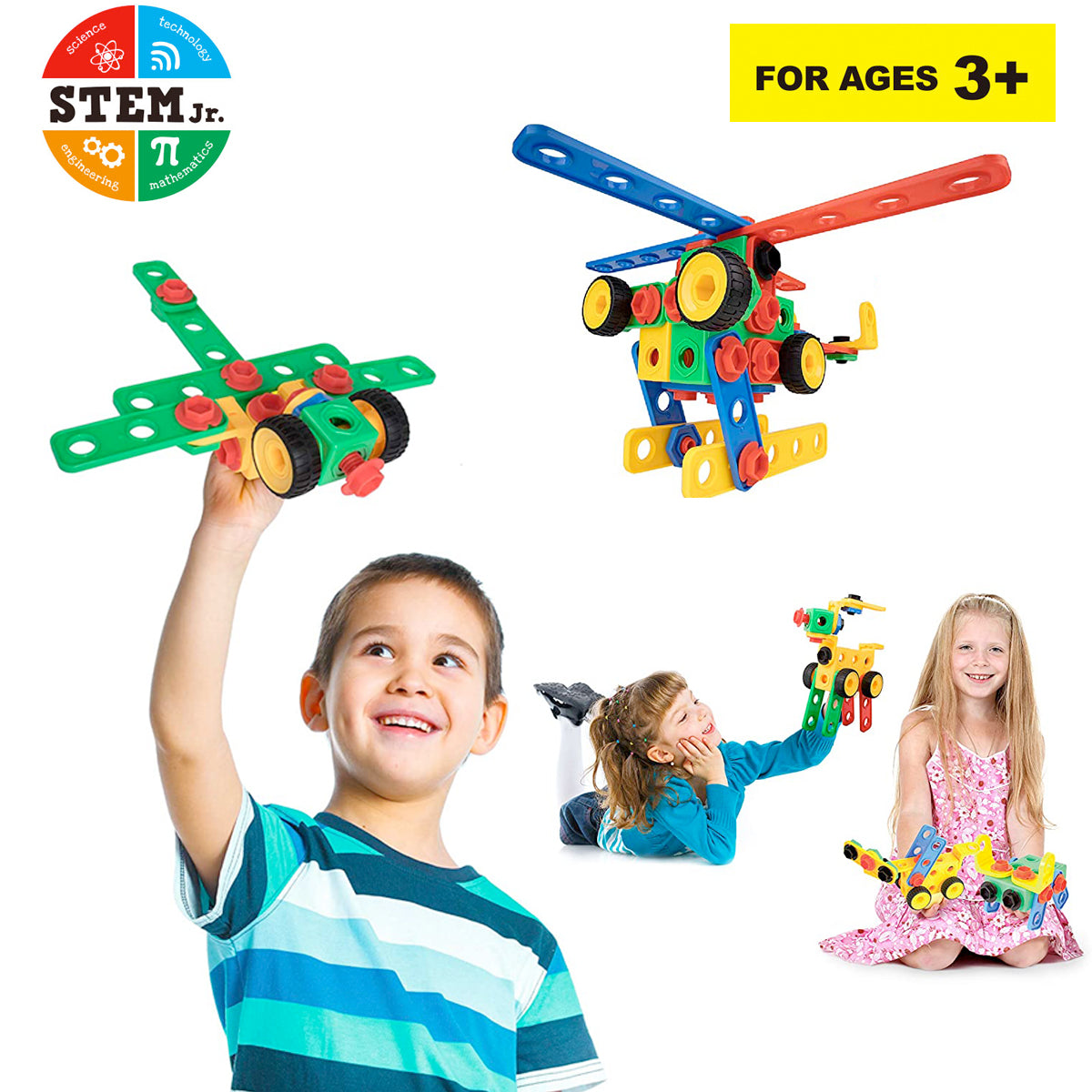 Magnetic Educational Construction Building Block Set for Kids, 101 Pieces