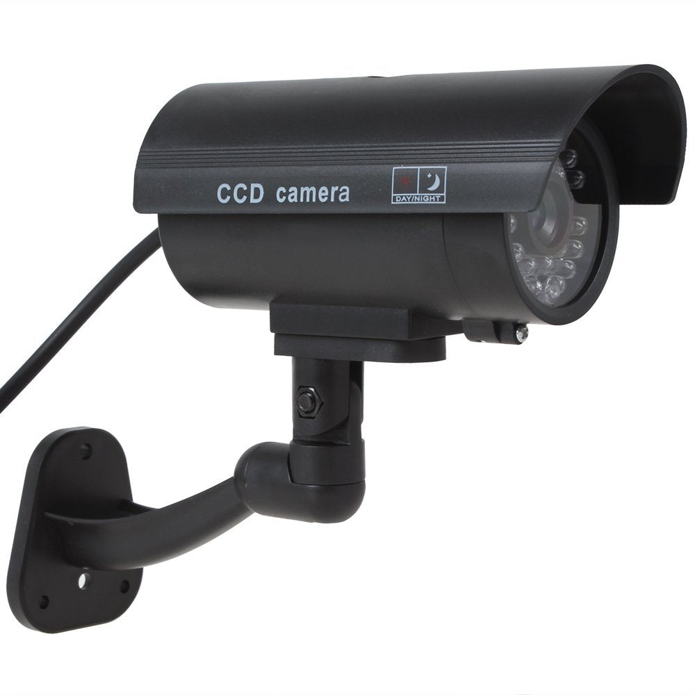 Dummy CCTV Security Camera With a RED Flashing Light,1.5x6.5x15.5cm