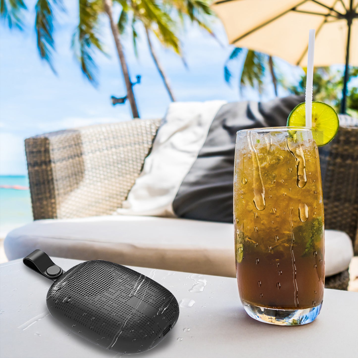 2-in-1 Pocket Sized Speaker with Wireless Earbuds