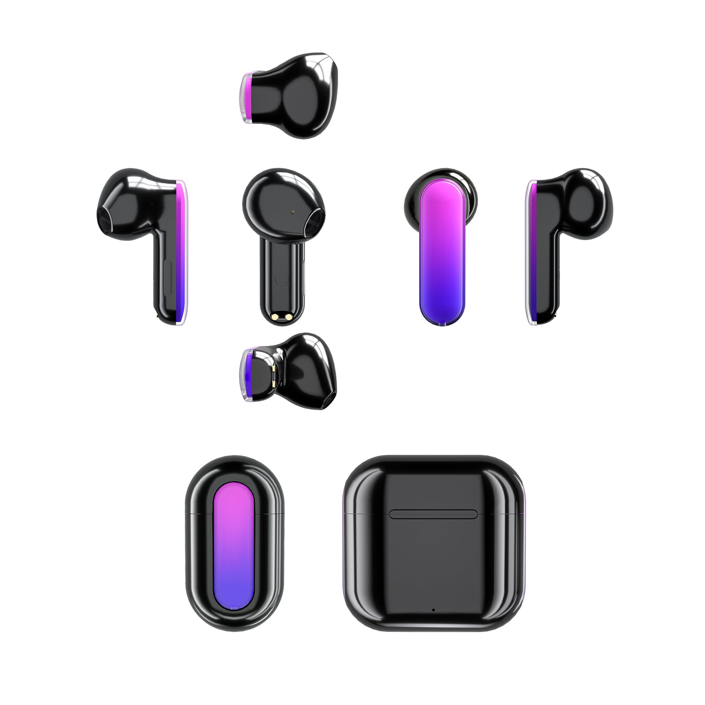 Neon Light TWS Wireless Earbuds with Noise Reduction
