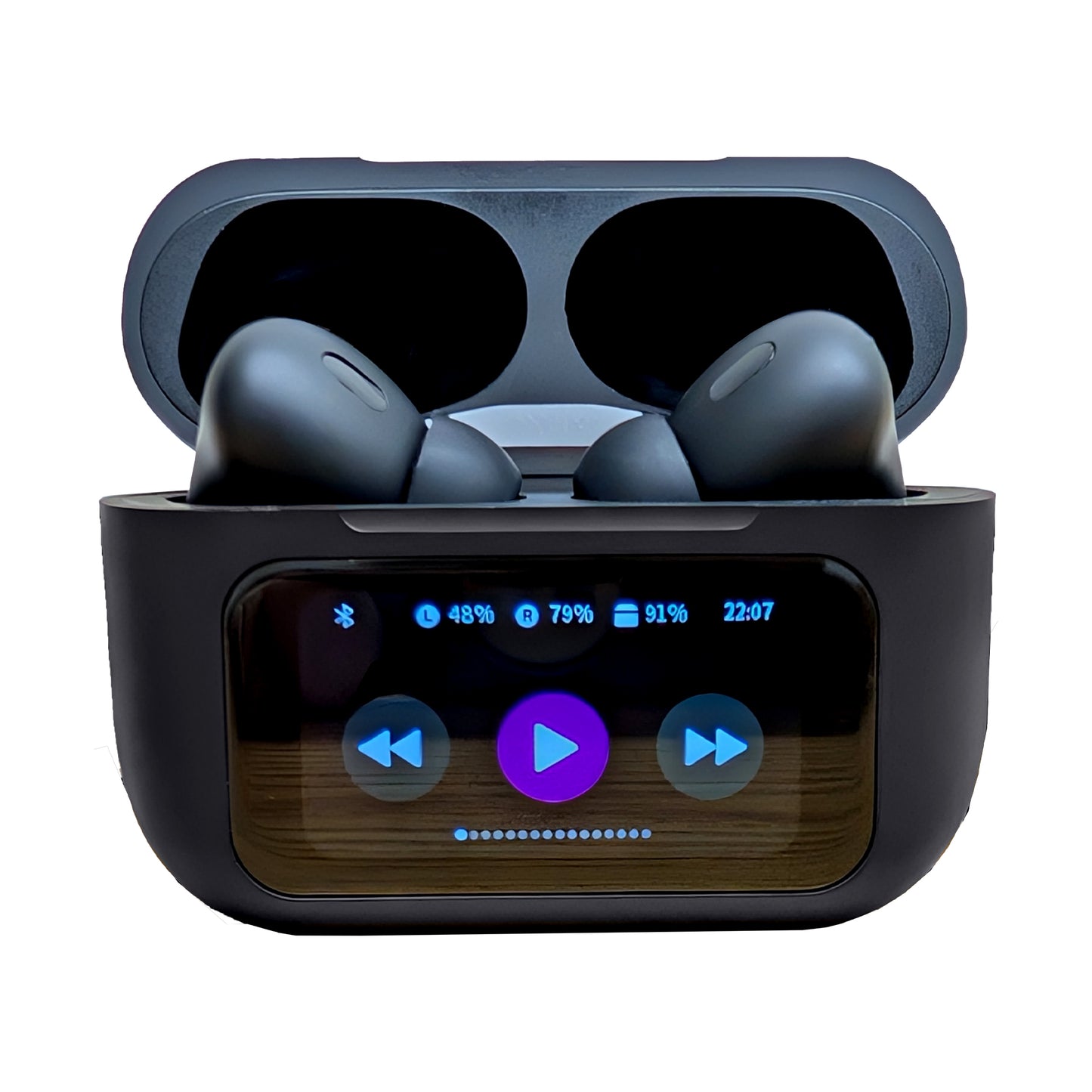 Wireless Earbuds with Smart Screen Charging Case