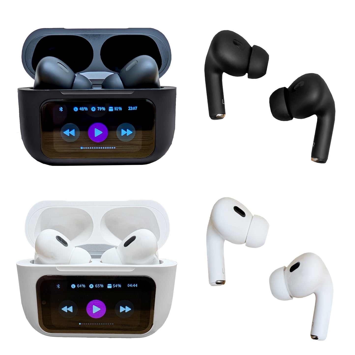 Wireless Earbuds with Smart Screen Charging Case