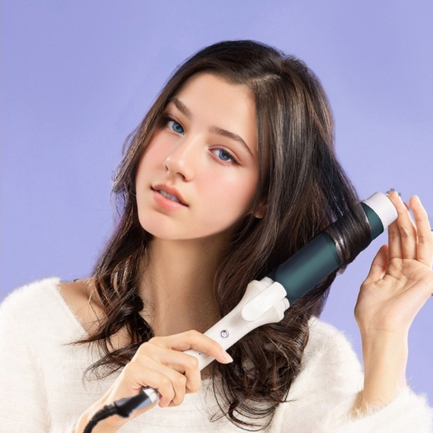 40mm Ceramic Rapid Heating Hair Curler with 360 Angles Rotation, 5FT Cord, 220V Voltage