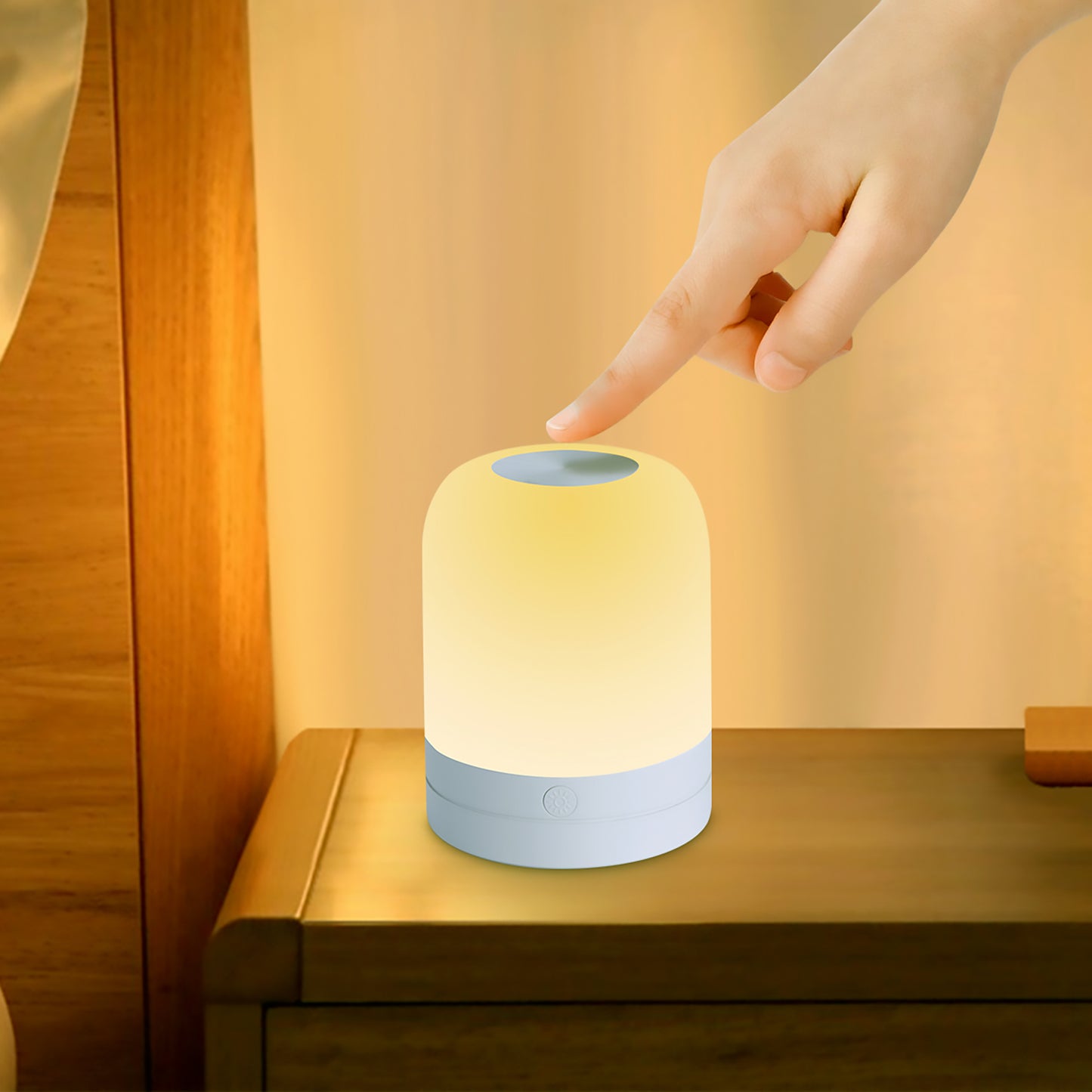 Tranquil Glow Guided Breathing Lamp - WOOD GRAIN FINSIH