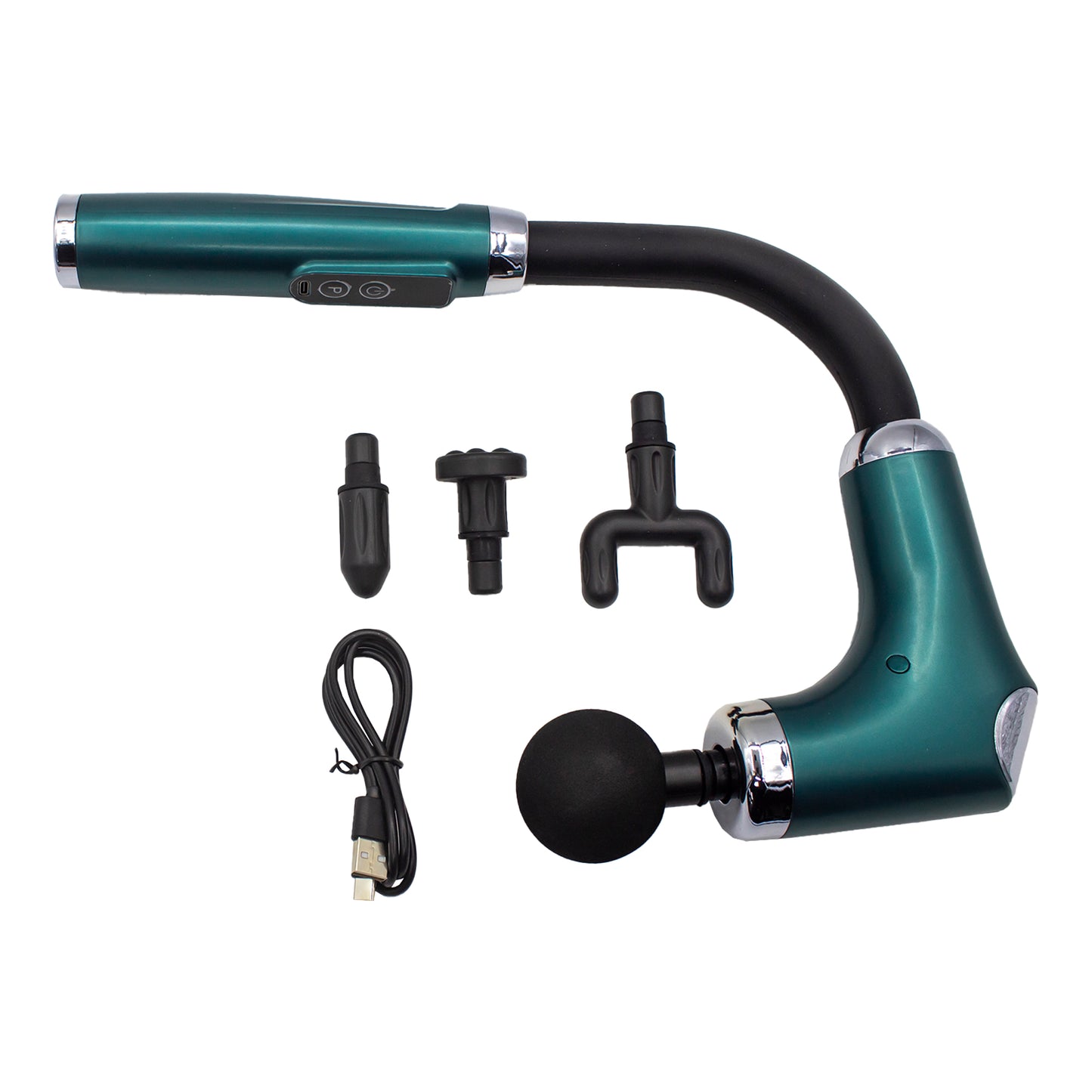 Ergonomic Hook Massage Gun with 6 Speeds and 3 Modes